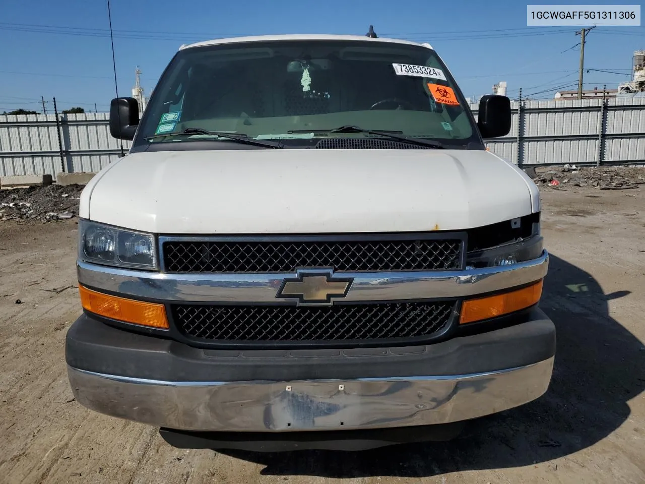 2016 Chevrolet Express G2500 VIN: 1GCWGAFF5G1311306 Lot: 73853324