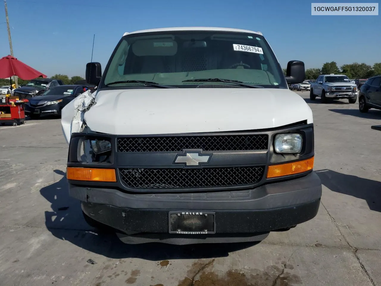 2016 Chevrolet Express G2500 VIN: 1GCWGAFF5G1320037 Lot: 74366794