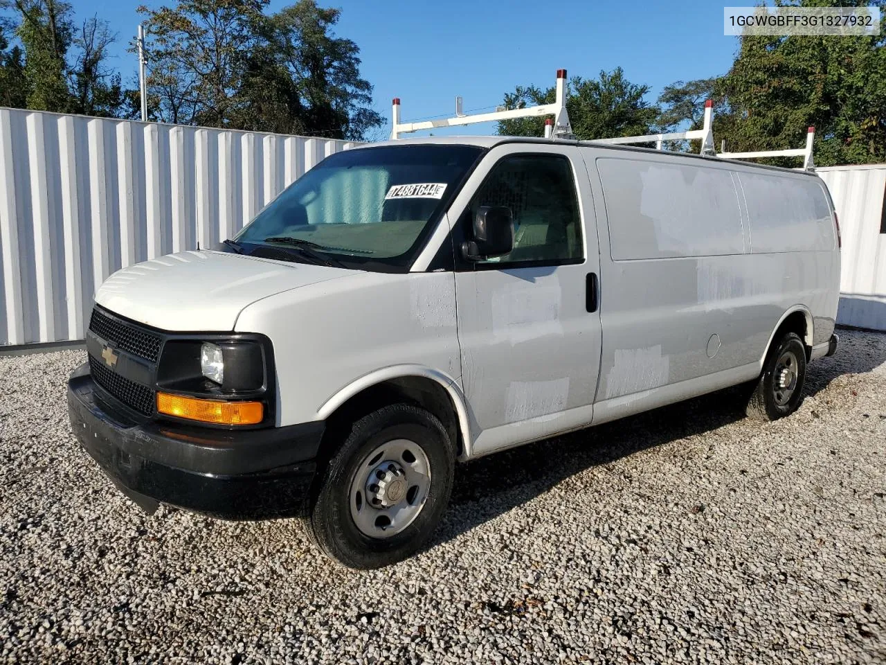 2016 Chevrolet Express G2500 VIN: 1GCWGBFF3G1327932 Lot: 74881644