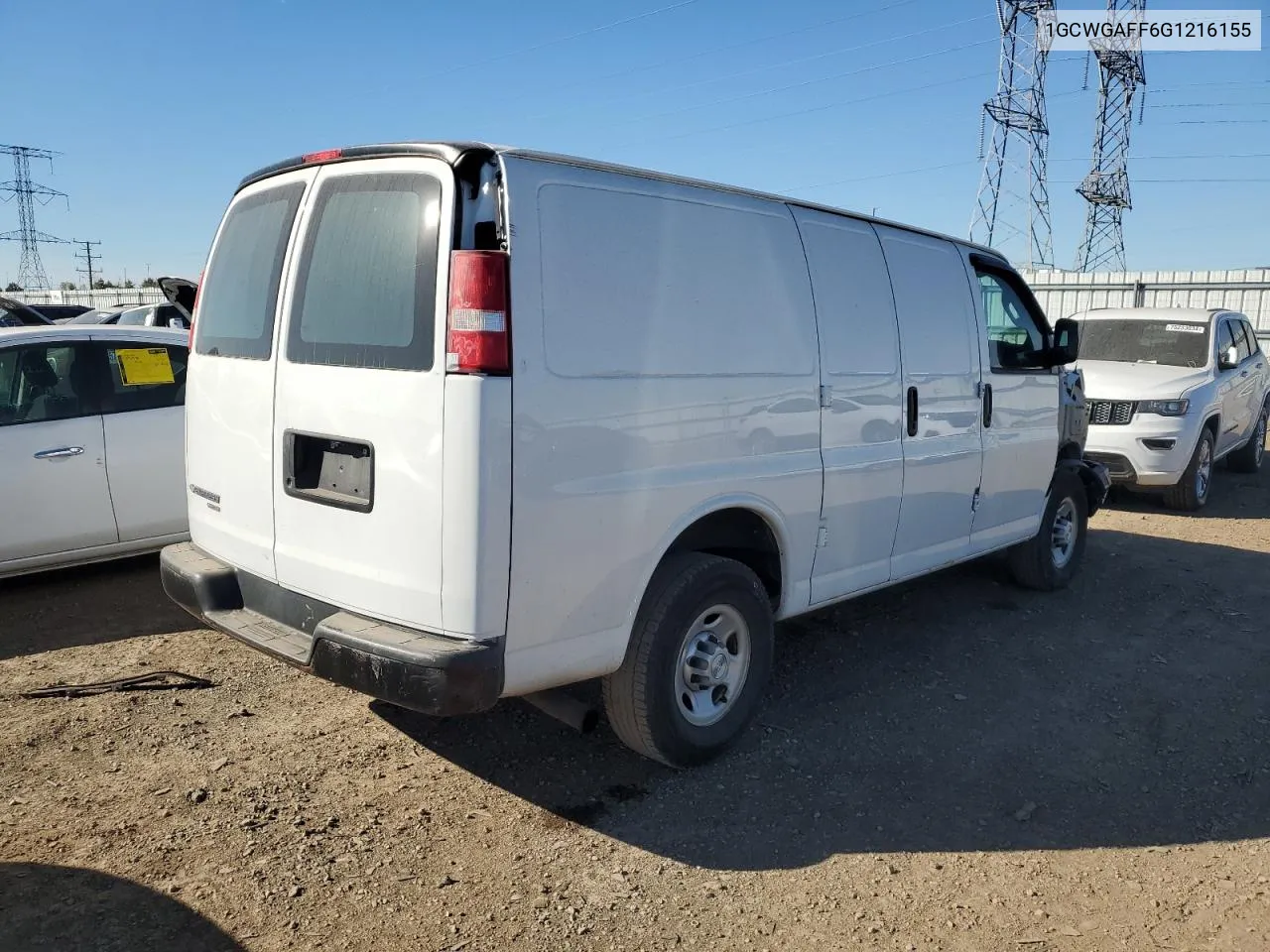 2016 Chevrolet Express G2500 VIN: 1GCWGAFF6G1216155 Lot: 75363114