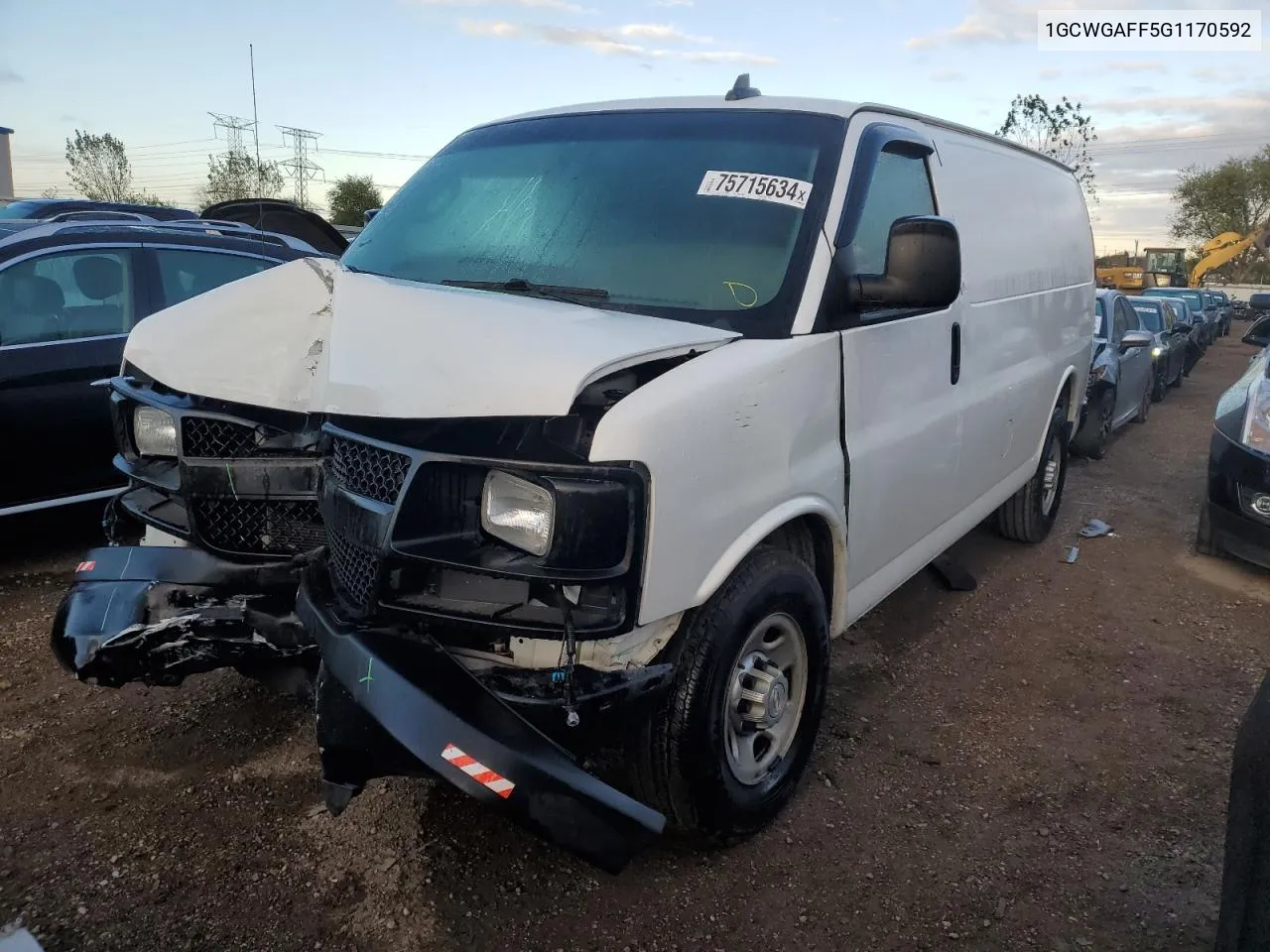 2016 Chevrolet Express G2500 VIN: 1GCWGAFF5G1170592 Lot: 75715634