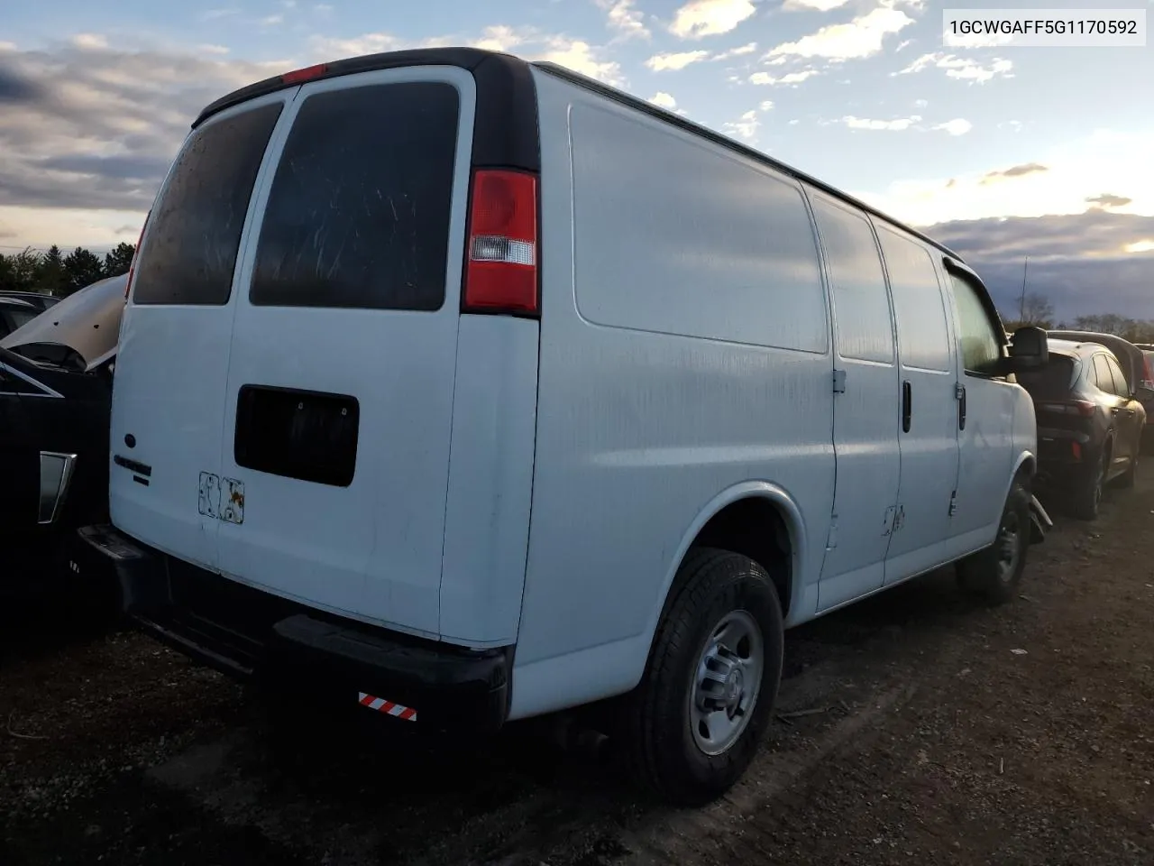 2016 Chevrolet Express G2500 VIN: 1GCWGAFF5G1170592 Lot: 75715634