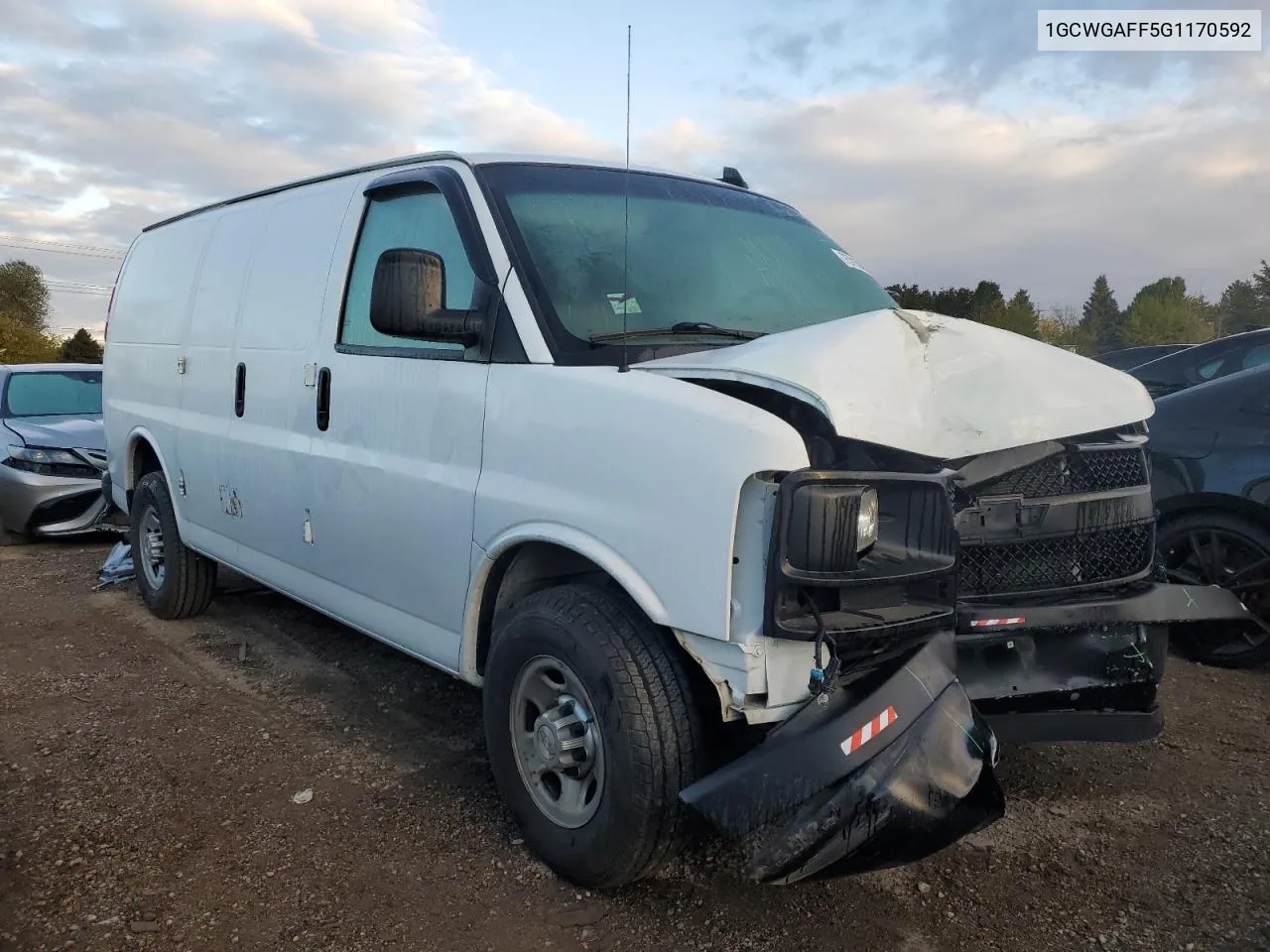 2016 Chevrolet Express G2500 VIN: 1GCWGAFF5G1170592 Lot: 75715634