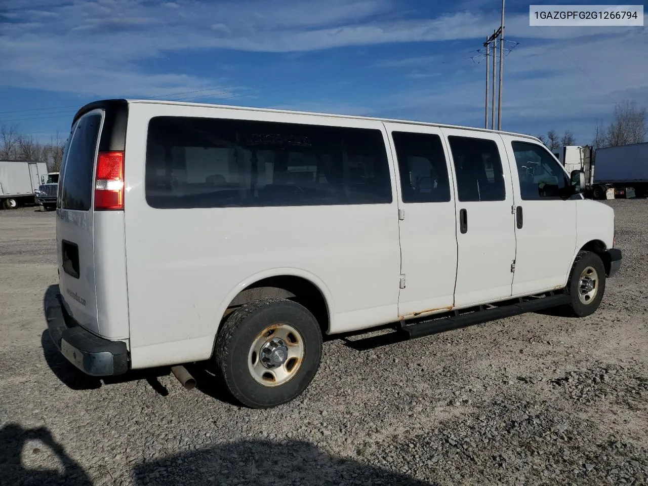 2016 Chevrolet Express G3500 Lt VIN: 1GAZGPFG2G1266794 Lot: 78643464