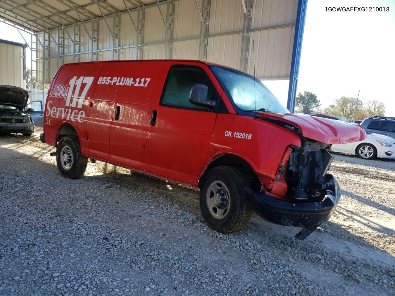 2016 Chevrolet Express G2500 VIN: 1GCWGAFFXG1210018 Lot: 78741024