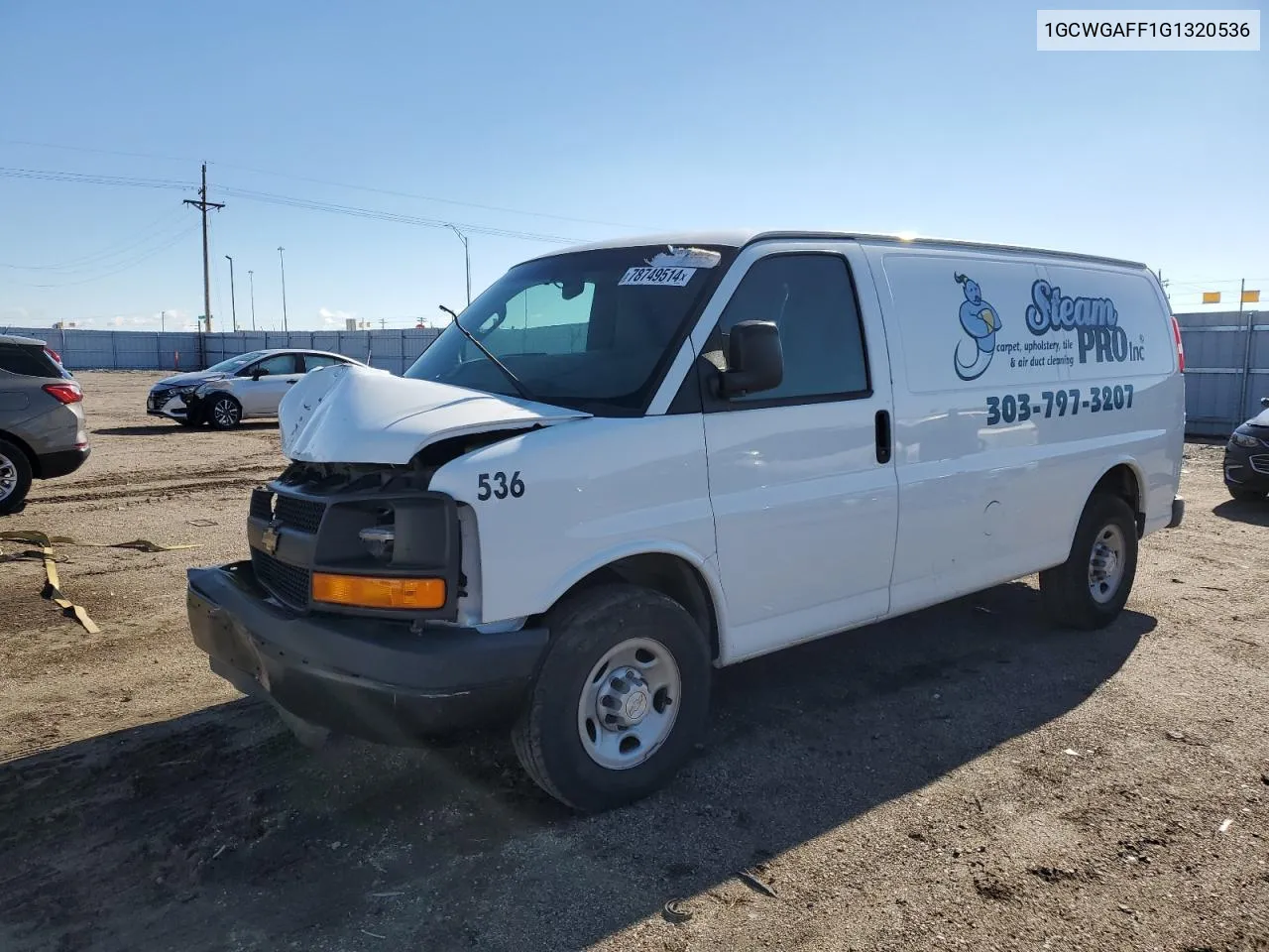 2016 Chevrolet Express G2500 VIN: 1GCWGAFF1G1320536 Lot: 78749514