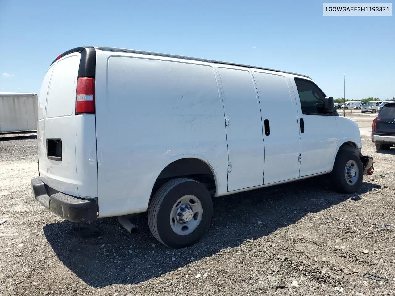 2017 Chevrolet Express G2500 VIN: 1GCWGAFF3H1193371 Lot: 50203694