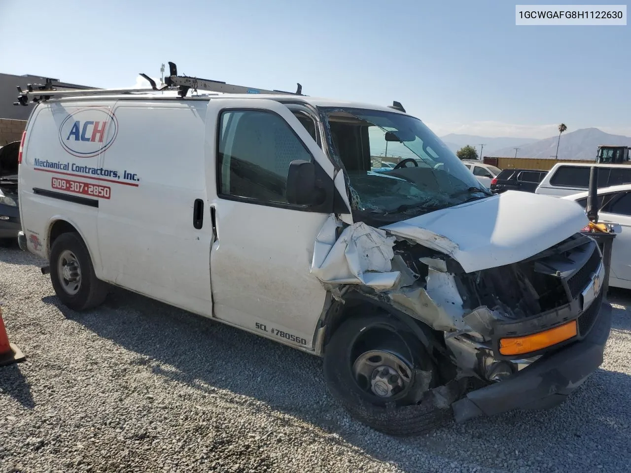 2017 Chevrolet Express G2500 VIN: 1GCWGAFG8H1122630 Lot: 62520664