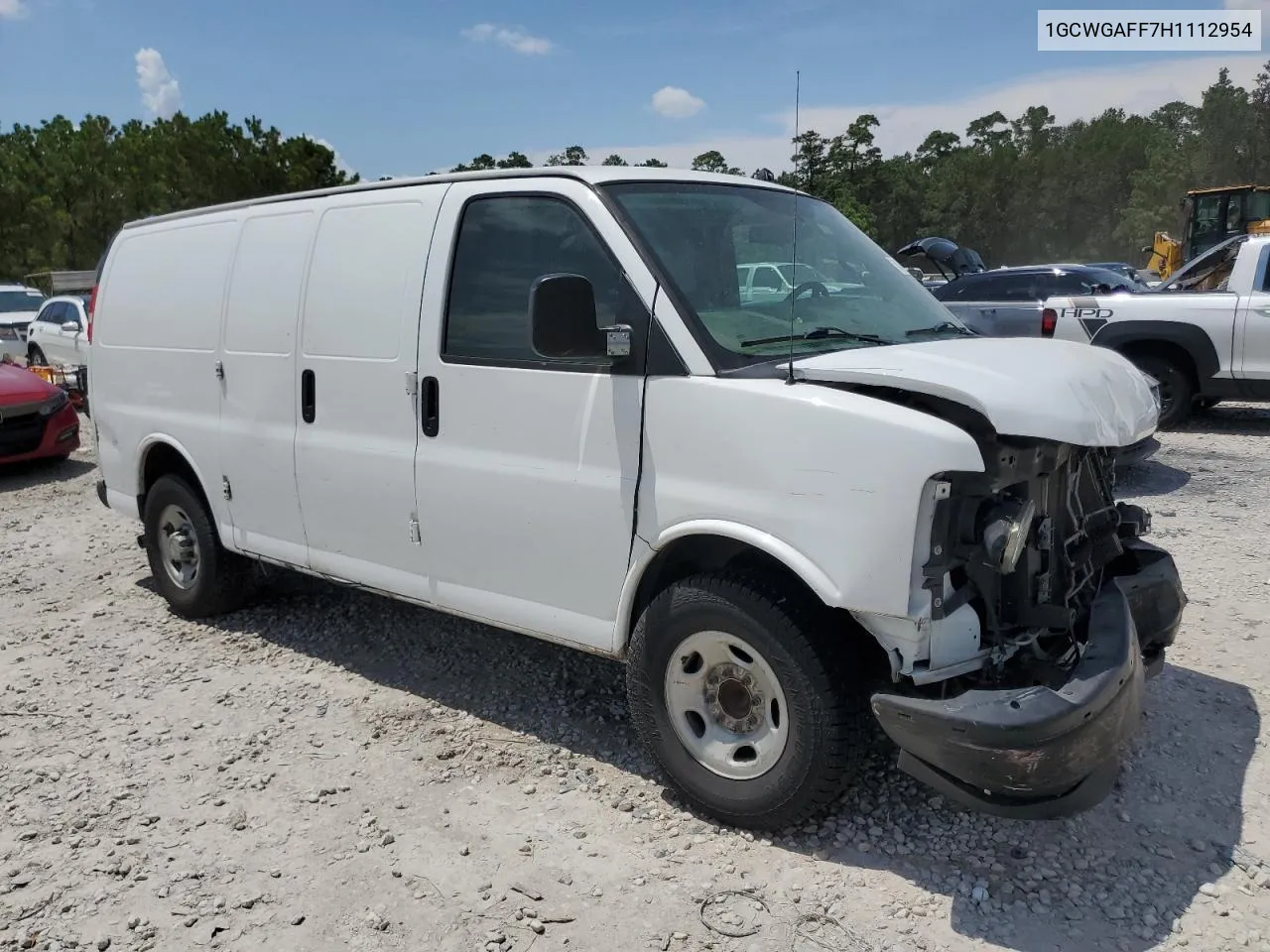 2017 Chevrolet Express G2500 VIN: 1GCWGAFF7H1112954 Lot: 63069734