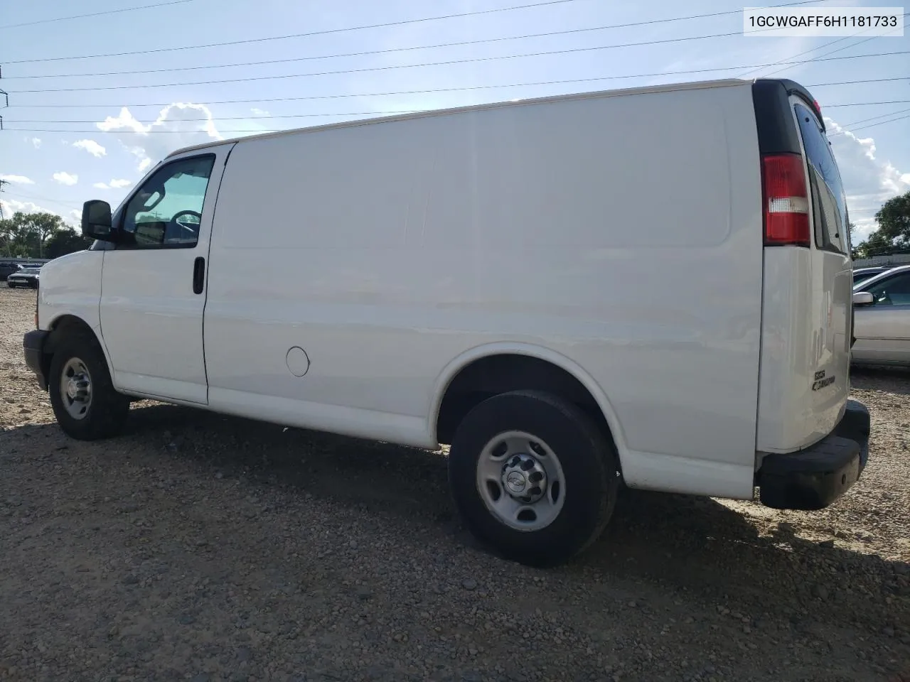 2017 Chevrolet Express G2500 VIN: 1GCWGAFF6H1181733 Lot: 70292114