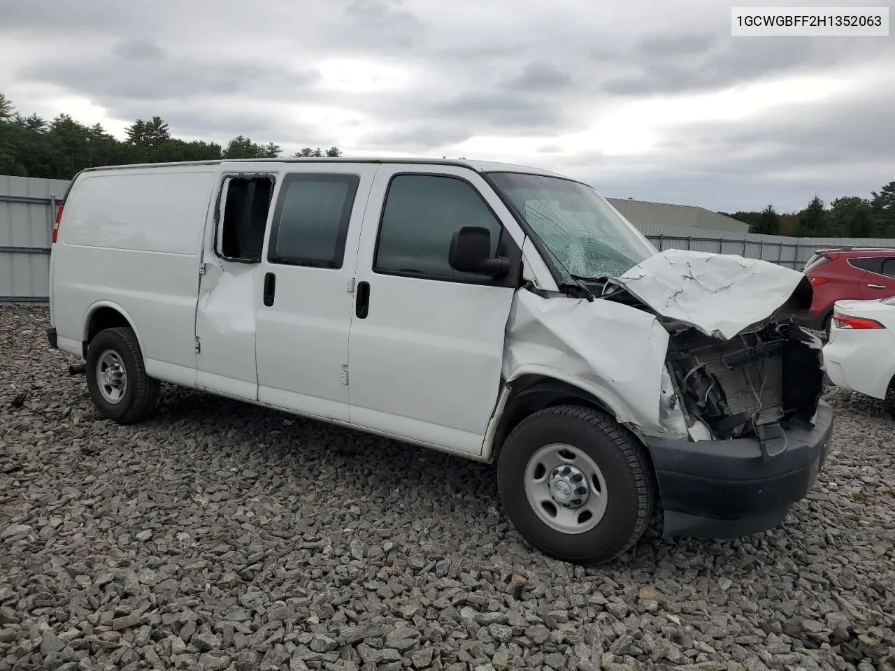 2017 Chevrolet Express G2500 VIN: 1GCWGBFF2H1352063 Lot: 72060024