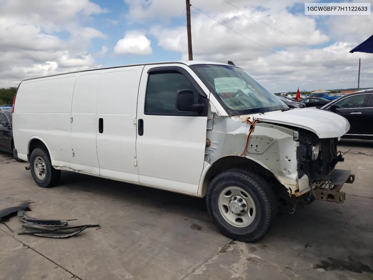 2017 Chevrolet Express G2500 VIN: 1GCWGBFF7H1122633 Lot: 72191454