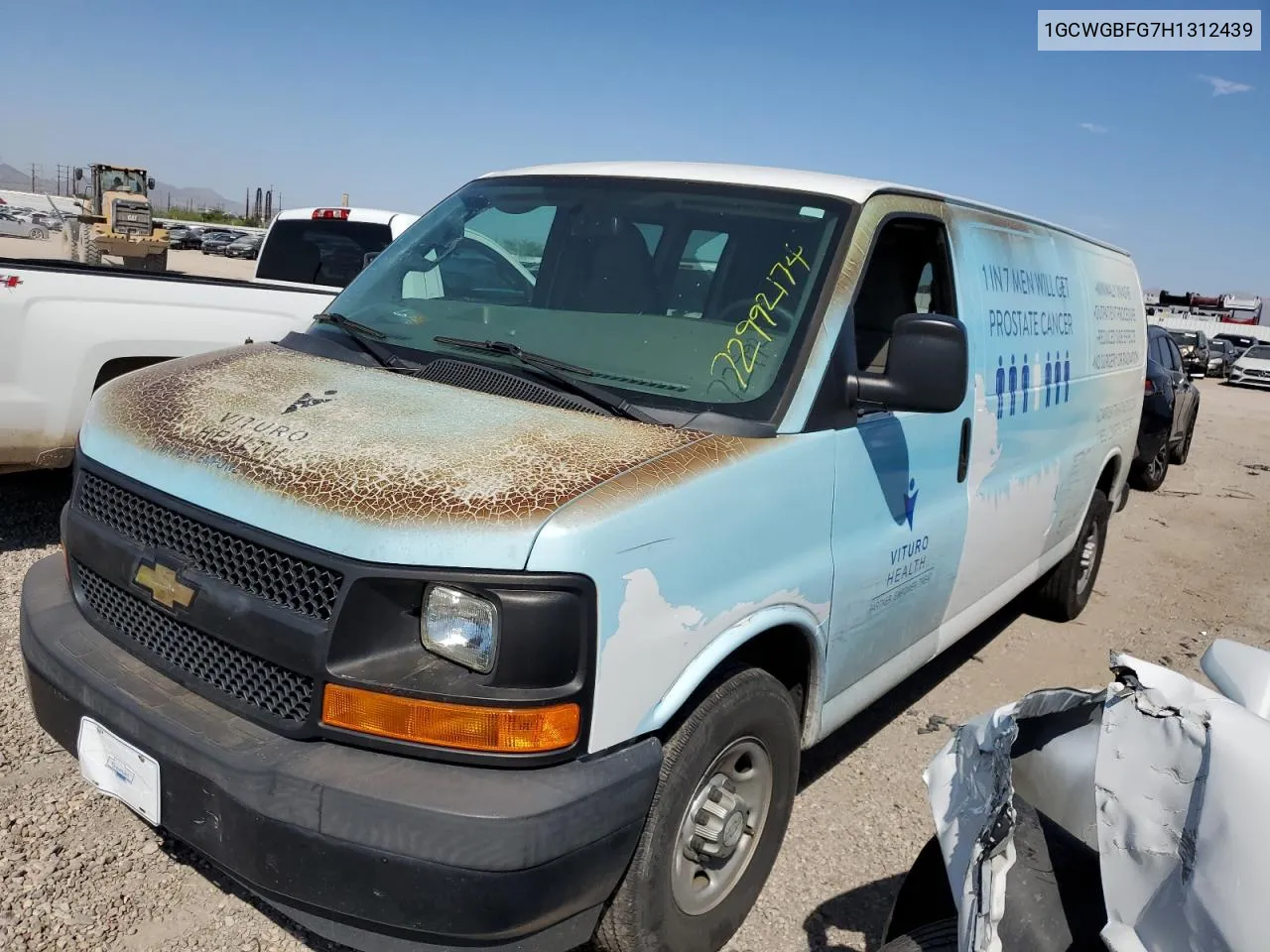 2017 Chevrolet Express G2500 VIN: 1GCWGBFG7H1312439 Lot: 72992174