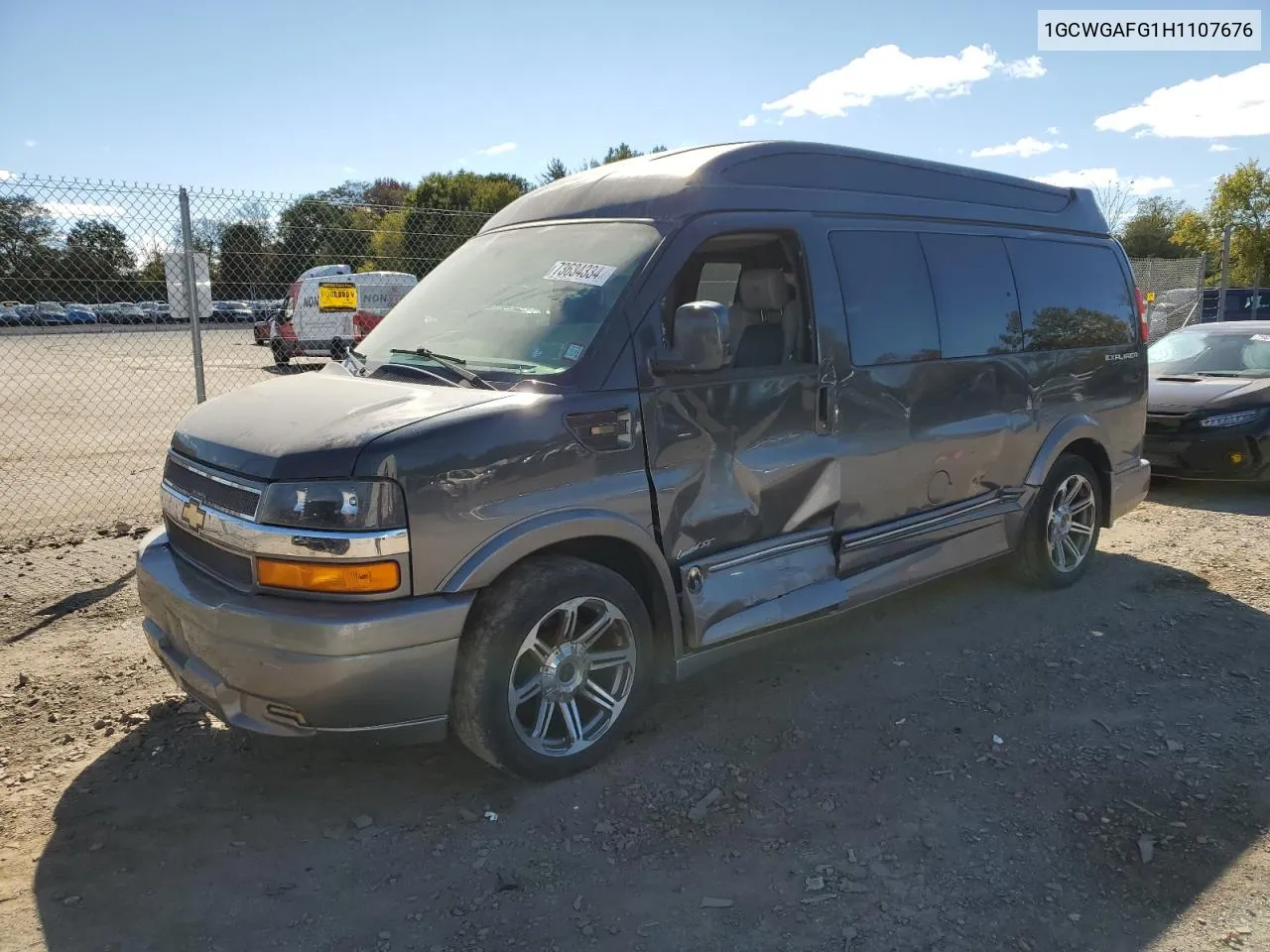 2017 Chevrolet Express G2500 VIN: 1GCWGAFG1H1107676 Lot: 73634334