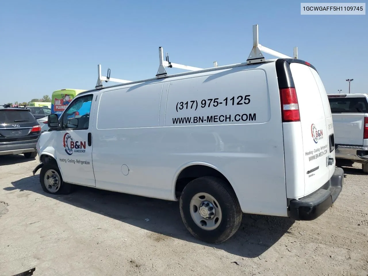 2017 Chevrolet Express G2500 VIN: 1GCWGAFF5H1109745 Lot: 74674594