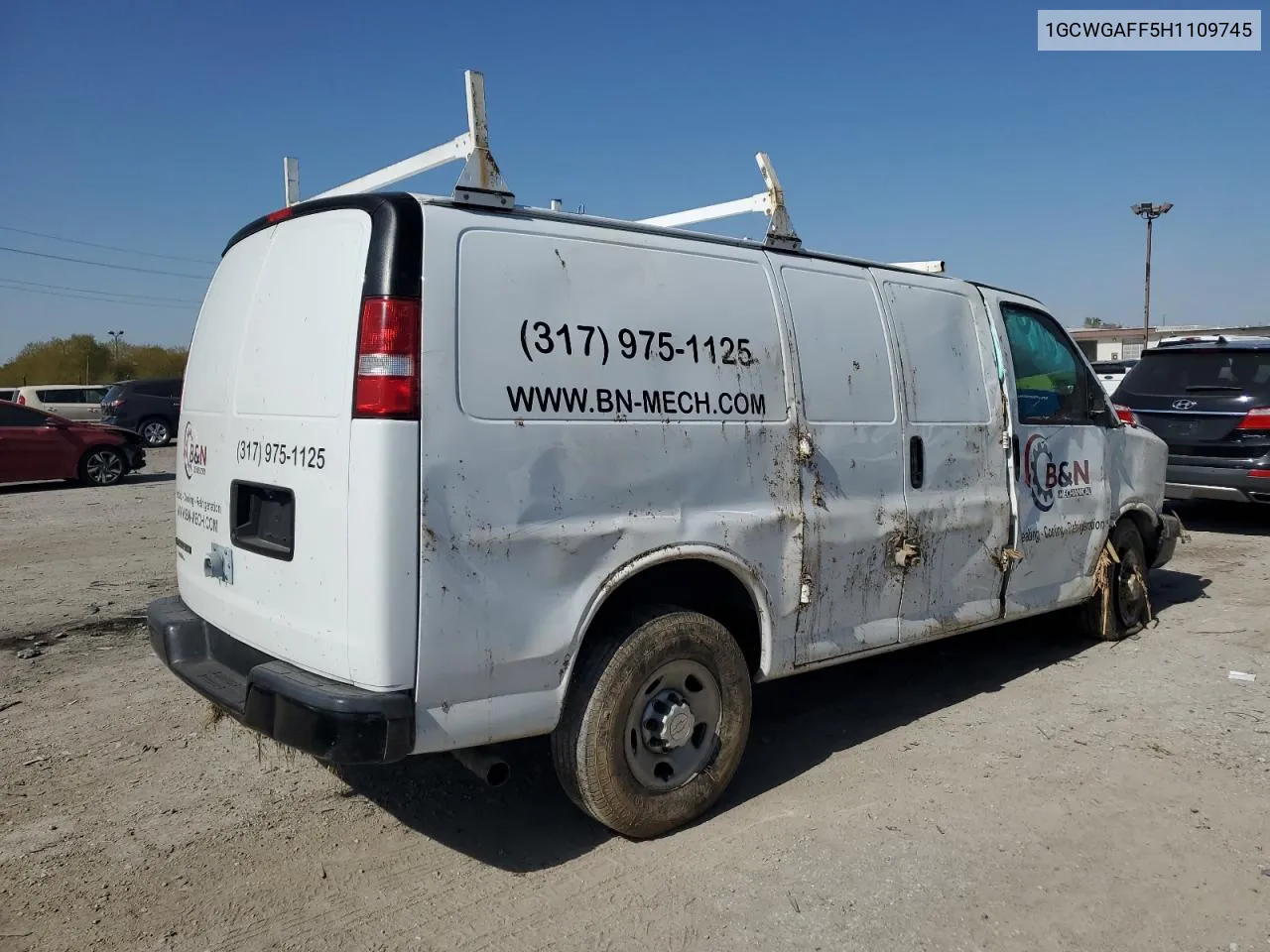 2017 Chevrolet Express G2500 VIN: 1GCWGAFF5H1109745 Lot: 74674594