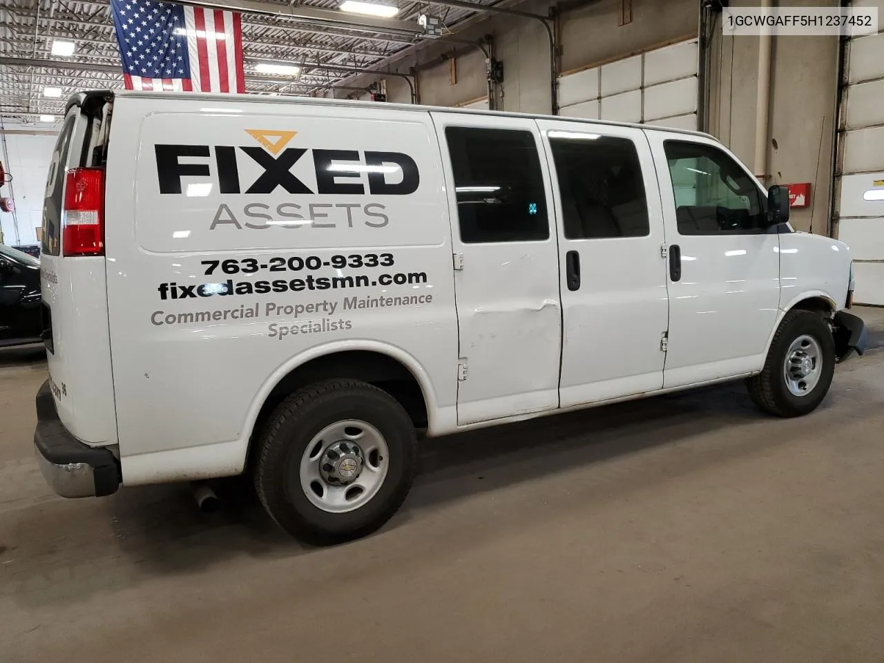 2017 Chevrolet Express G2500 VIN: 1GCWGAFF5H1237452 Lot: 74990804