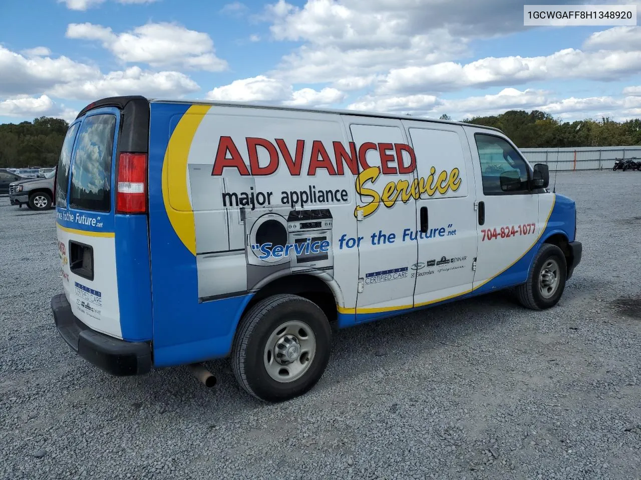 2017 Chevrolet Express G2500 VIN: 1GCWGAFF8H1348920 Lot: 75308014