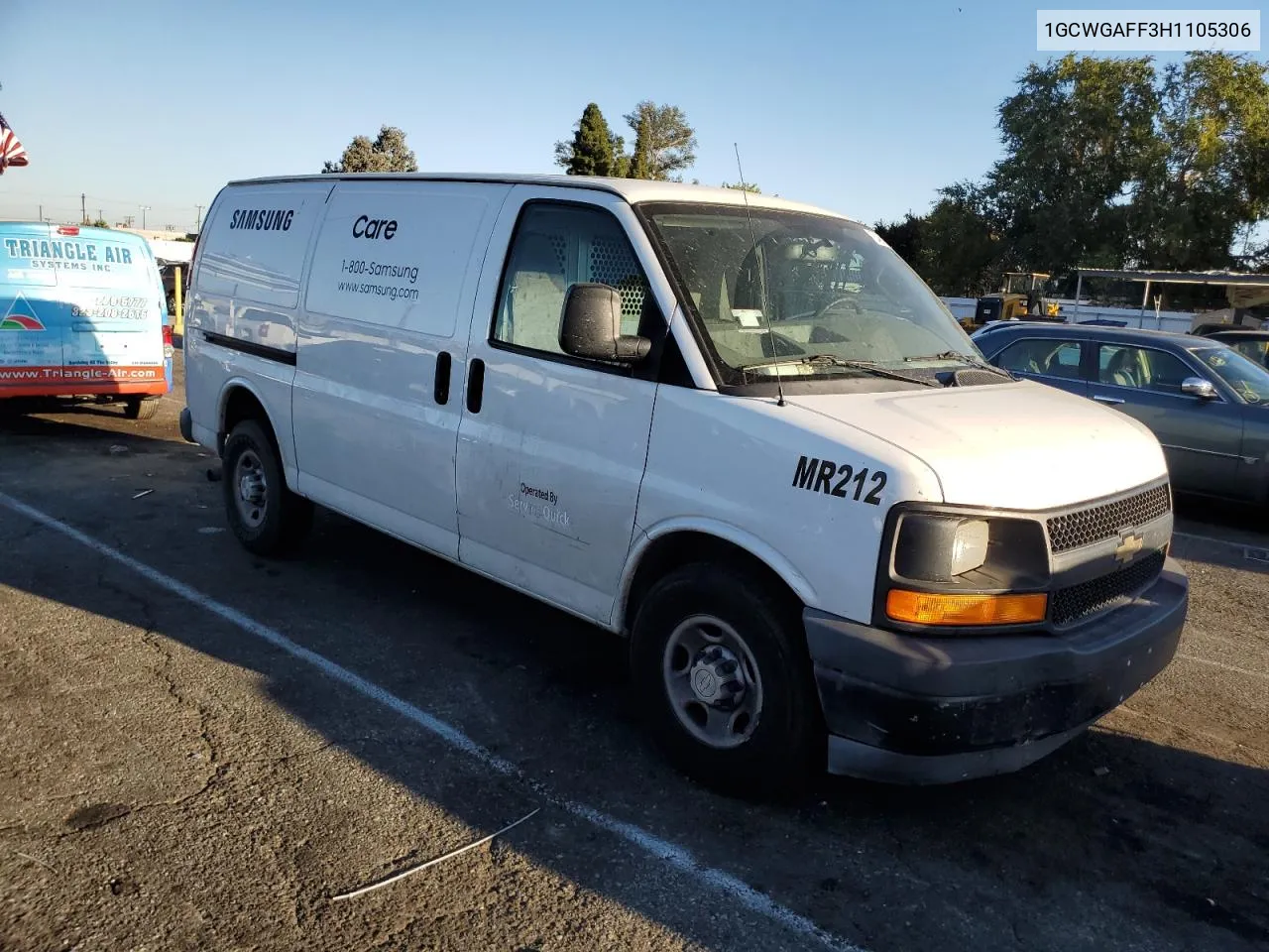 2017 Chevrolet Express G2500 VIN: 1GCWGAFF3H1105306 Lot: 75460134