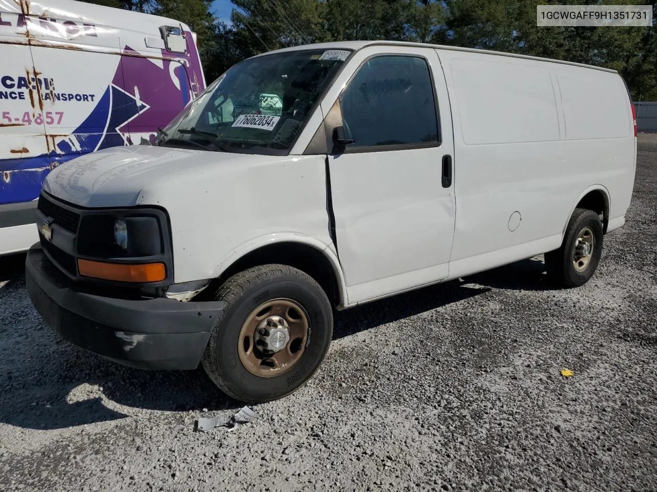 2017 Chevrolet Express G2500 VIN: 1GCWGAFF9H1351731 Lot: 76062034