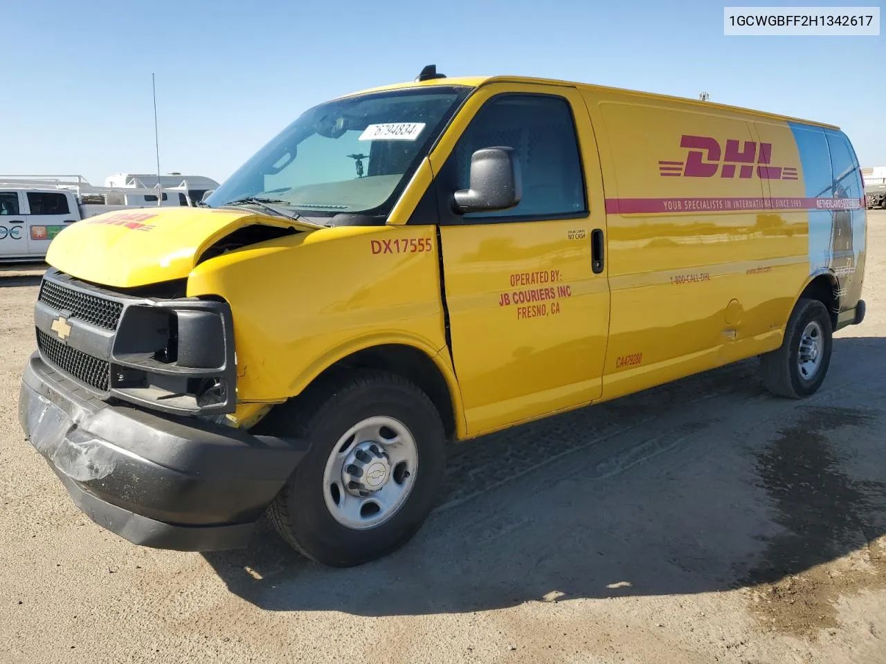 2017 Chevrolet Express G2500 VIN: 1GCWGBFF2H1342617 Lot: 76794834