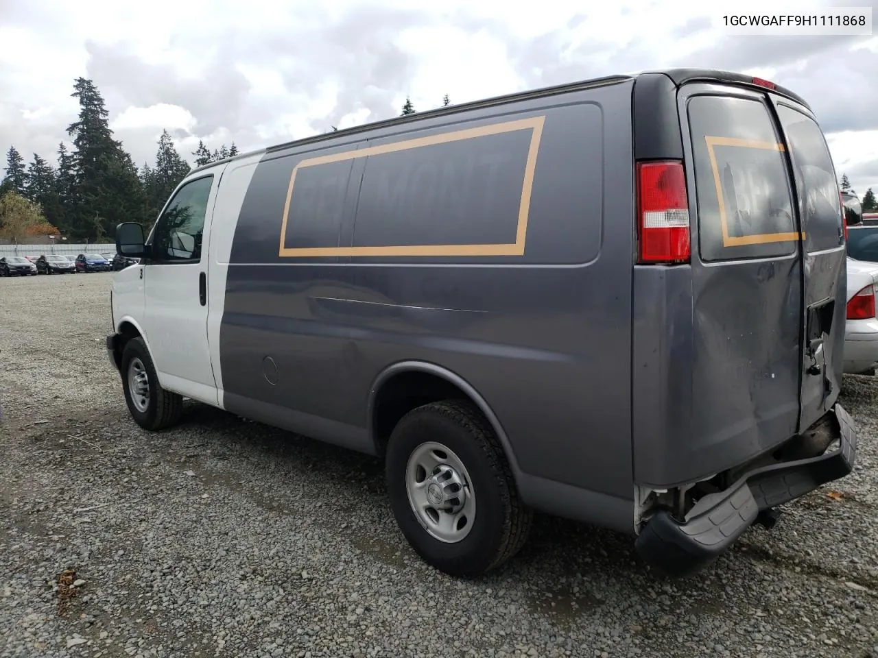 2017 Chevrolet Express G2500 VIN: 1GCWGAFF9H1111868 Lot: 76930444