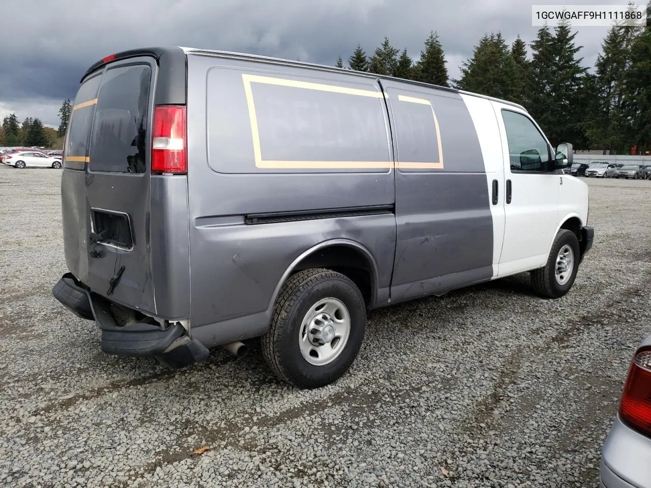 2017 Chevrolet Express G2500 VIN: 1GCWGAFF9H1111868 Lot: 76930444