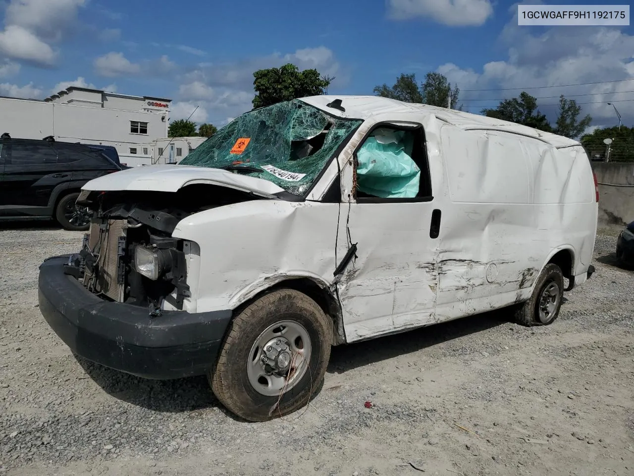 1GCWGAFF9H1192175 2017 Chevrolet Express G2500