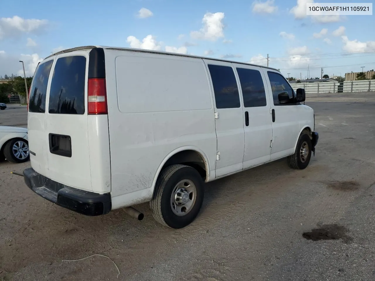 2017 Chevrolet Express G2500 VIN: 1GCWGAFF1H1105921 Lot: 80358374