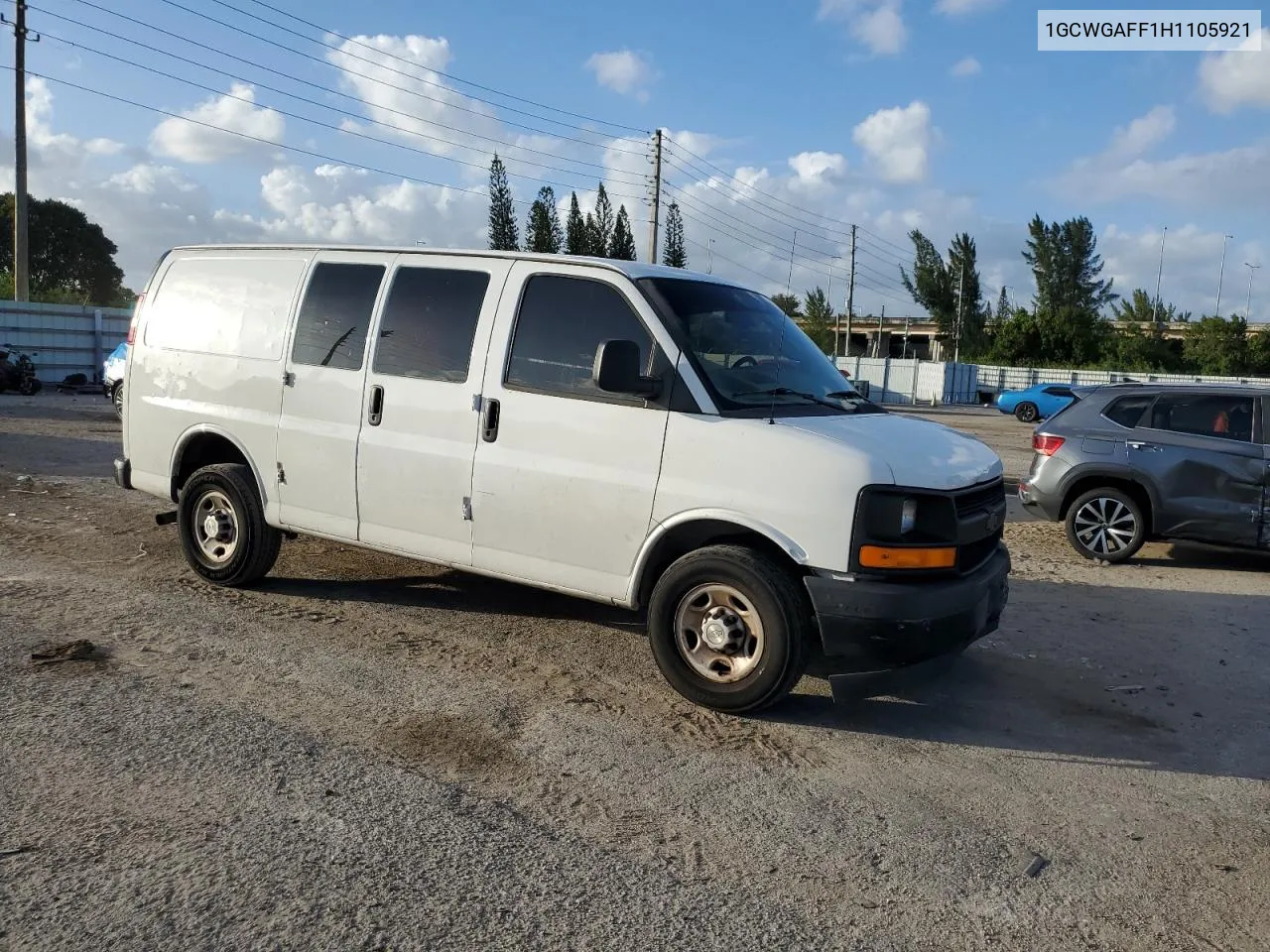 2017 Chevrolet Express G2500 VIN: 1GCWGAFF1H1105921 Lot: 80358374