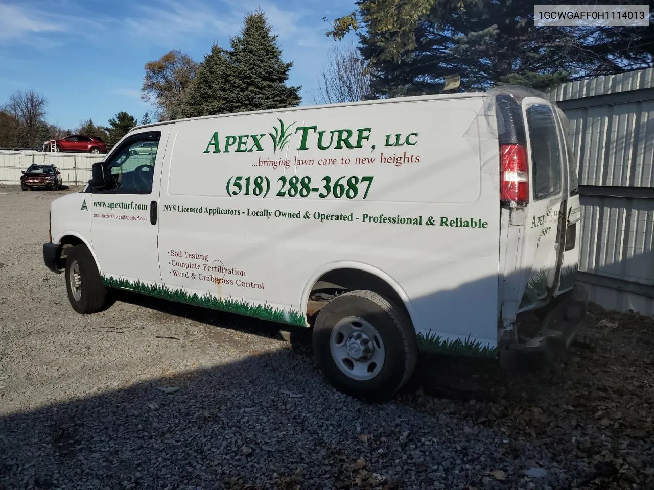 2017 Chevrolet Express G2500 VIN: 1GCWGAFF0H1114013 Lot: 80462524