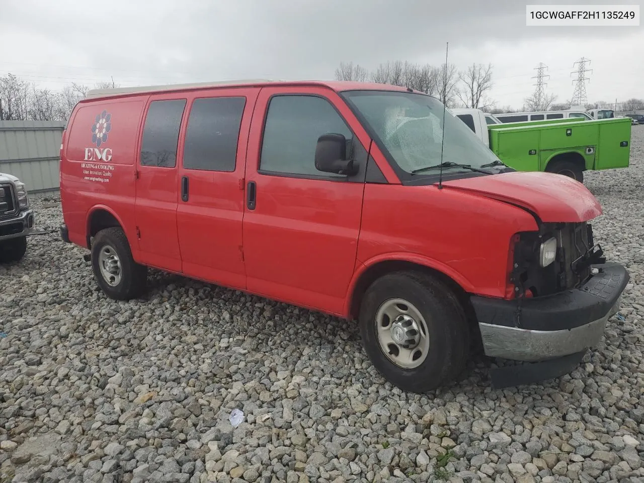 2017 Chevrolet Express G2500 VIN: 1GCWGAFF2H1135249 Lot: 80771094