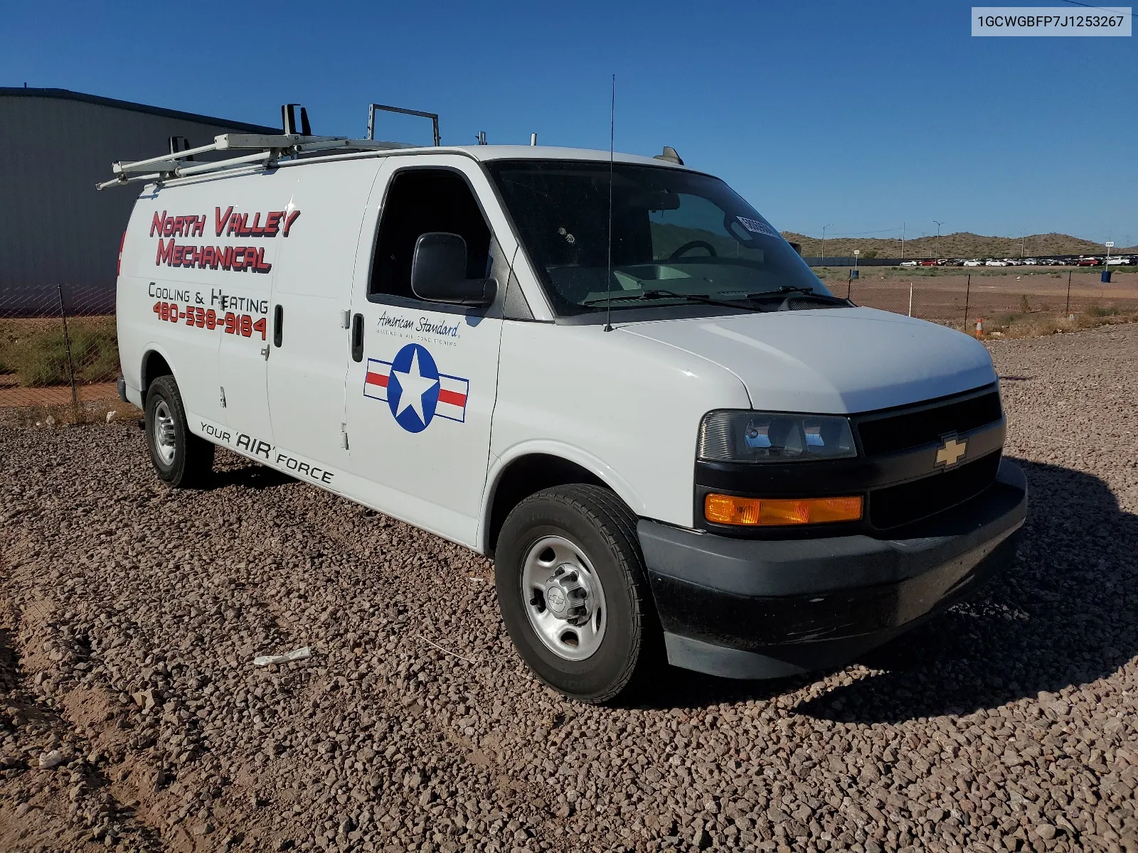 2018 Chevrolet Express G2500 VIN: 1GCWGBFP7J1253267 Lot: 58069604