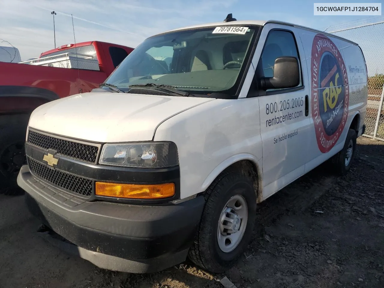 2018 Chevrolet Express G2500 VIN: 1GCWGAFP1J1284704 Lot: 70781564