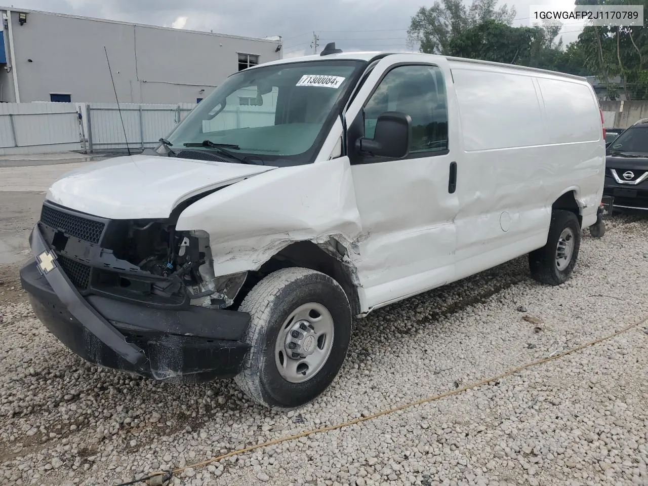 2018 Chevrolet Express G2500 VIN: 1GCWGAFP2J1170789 Lot: 71300084