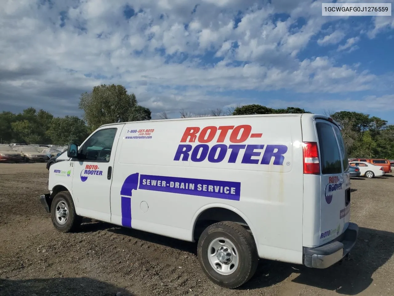 2018 Chevrolet Express G2500 VIN: 1GCWGAFG0J1276559 Lot: 72004844