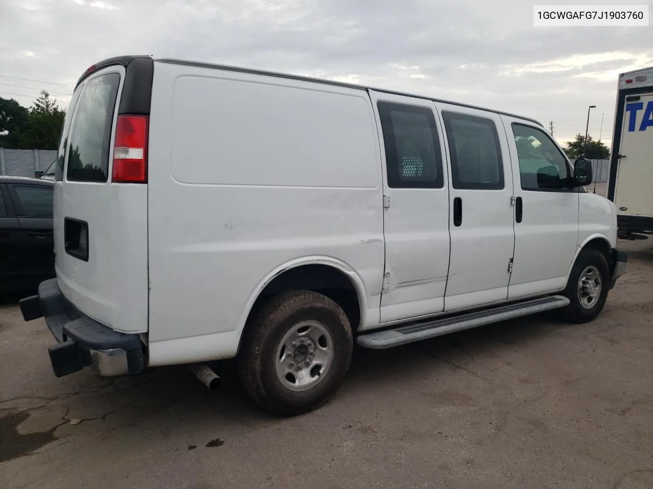 2018 Chevrolet Express G2500 VIN: 1GCWGAFG7J1903760 Lot: 72730314