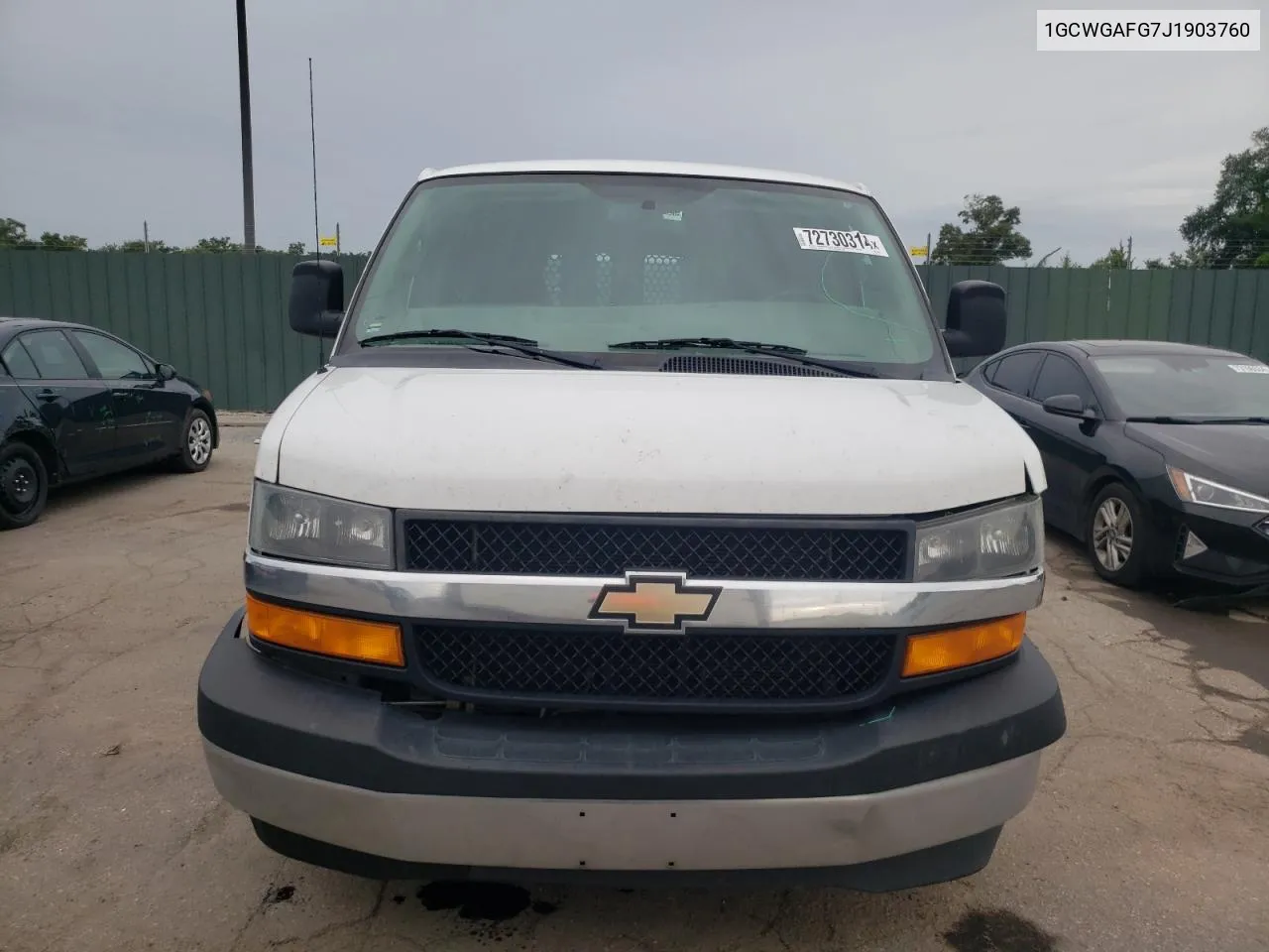 2018 Chevrolet Express G2500 VIN: 1GCWGAFG7J1903760 Lot: 72730314