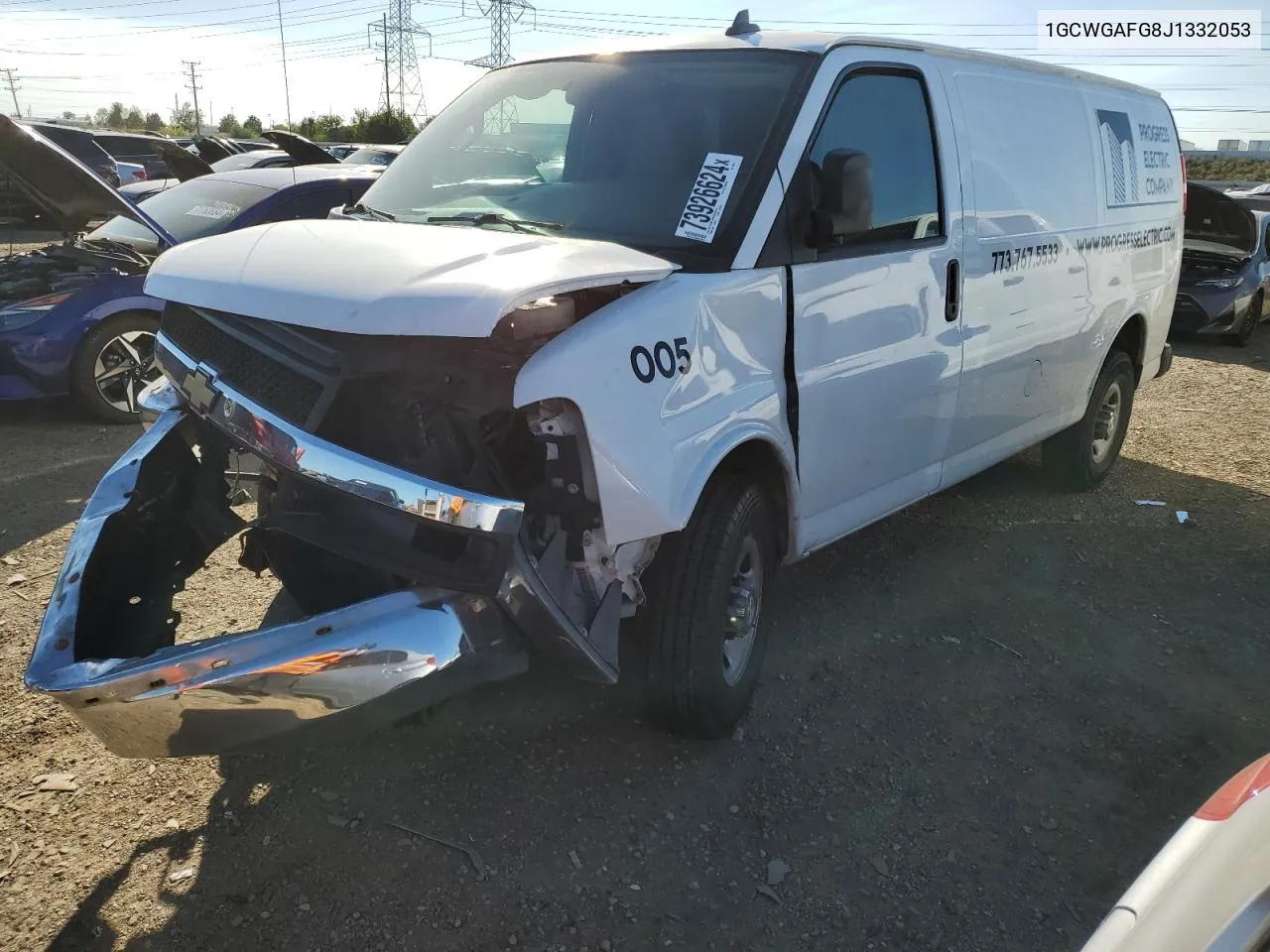 2018 Chevrolet Express G2500 VIN: 1GCWGAFG8J1332053 Lot: 73926624