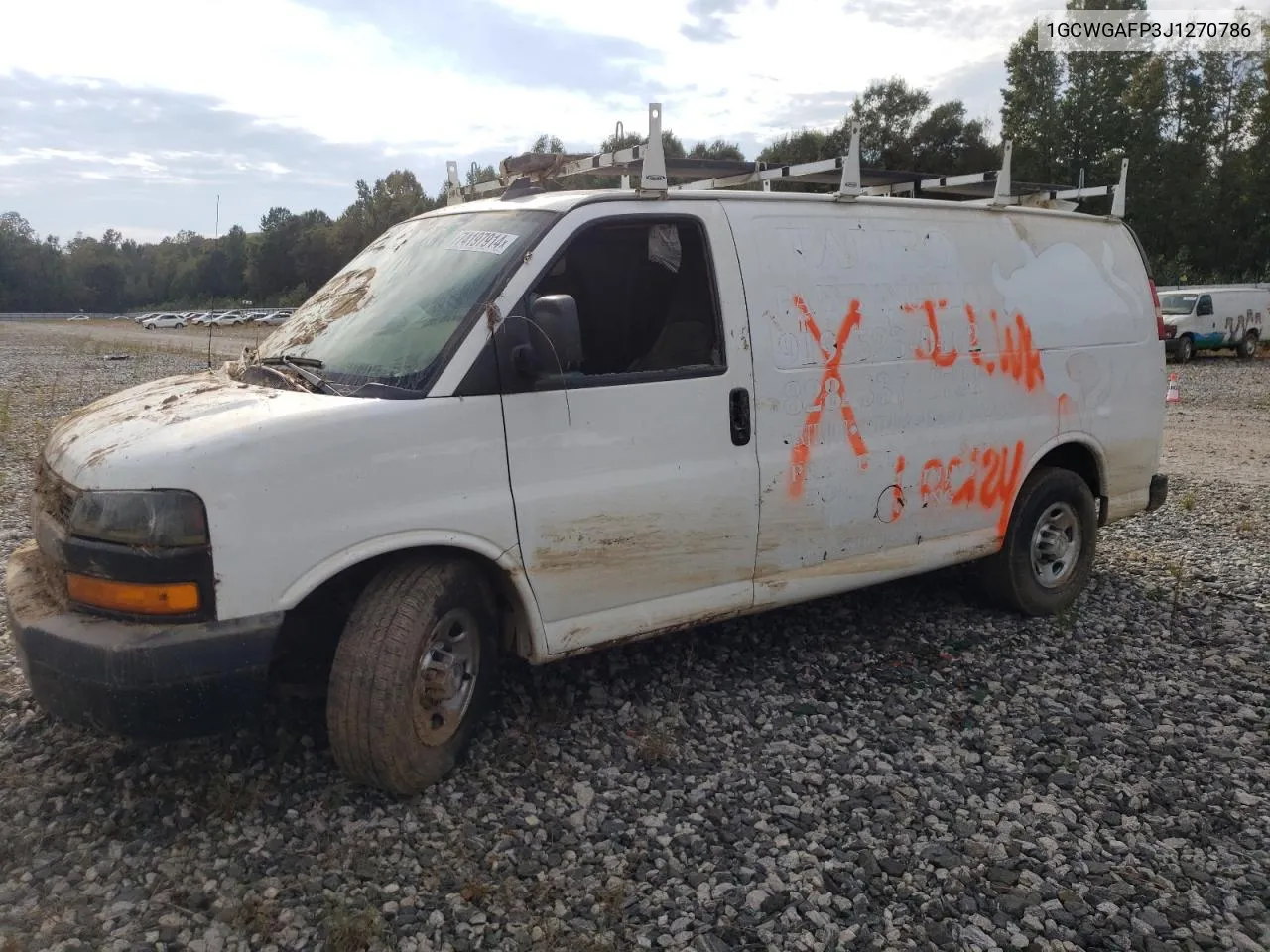 2018 Chevrolet Express G2500 VIN: 1GCWGAFP3J1270786 Lot: 74197914