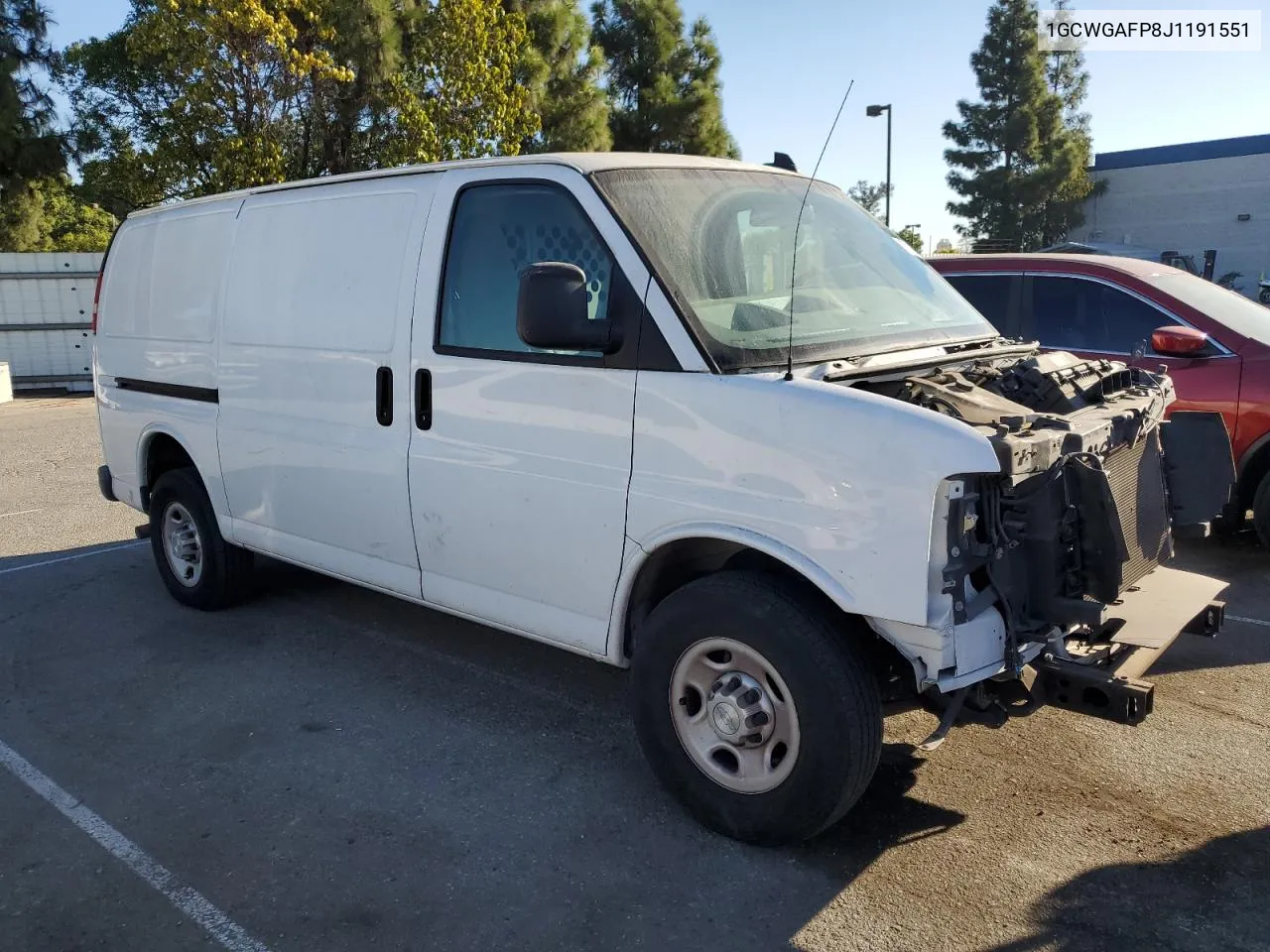 2018 Chevrolet Express G2500 VIN: 1GCWGAFP8J1191551 Lot: 75211794