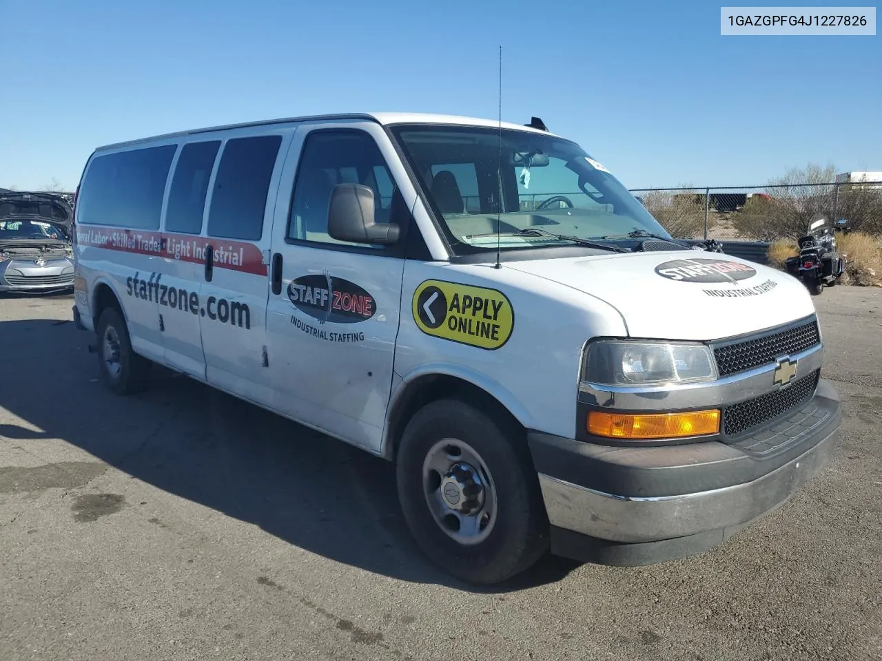 2018 Chevrolet Express G3500 Lt VIN: 1GAZGPFG4J1227826 Lot: 75466484