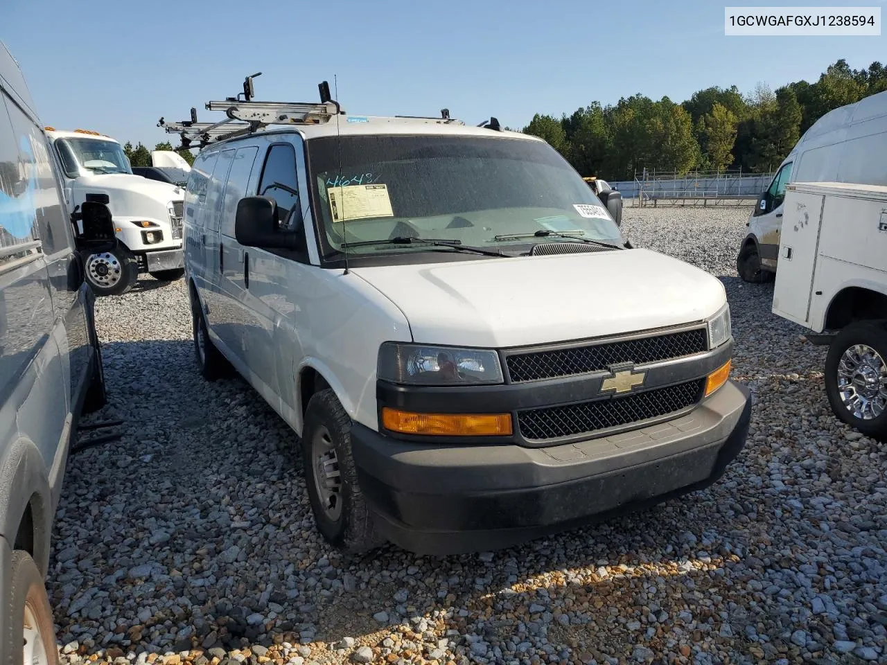 2018 Chevrolet Express G2500 VIN: 1GCWGAFGXJ1238594 Lot: 75554914