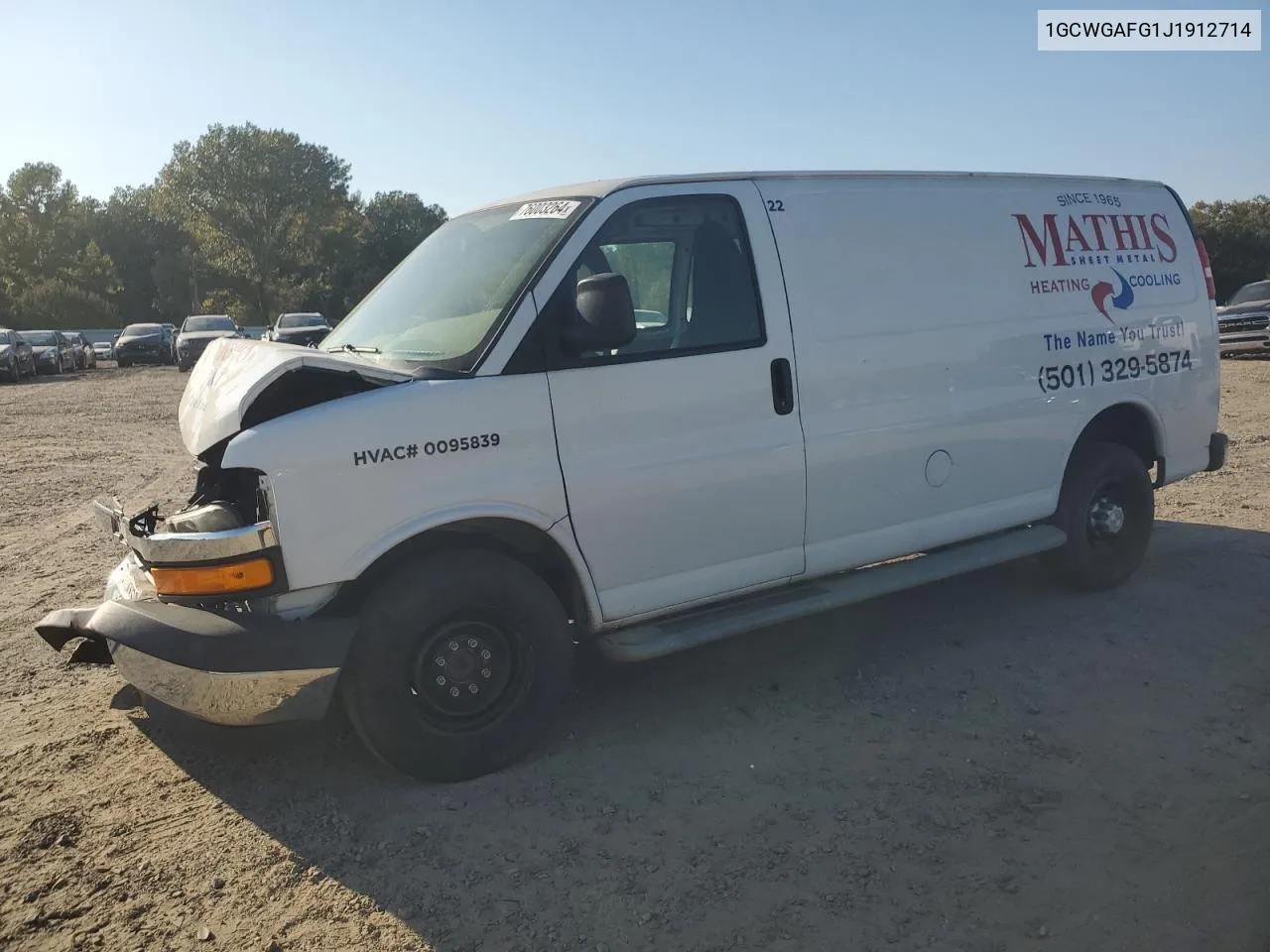 2018 Chevrolet Express G2500 VIN: 1GCWGAFG1J1912714 Lot: 76003264