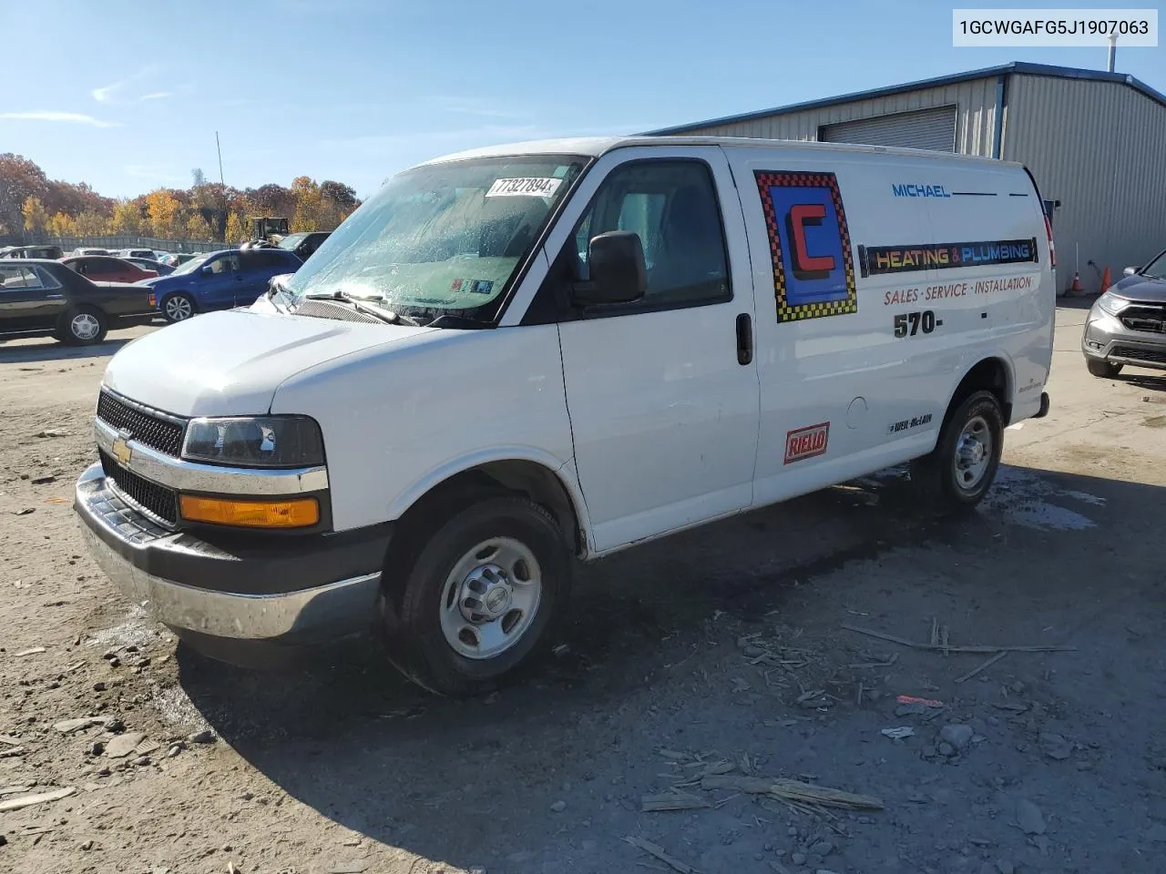 2018 Chevrolet Express G2500 VIN: 1GCWGAFG5J1907063 Lot: 77327894