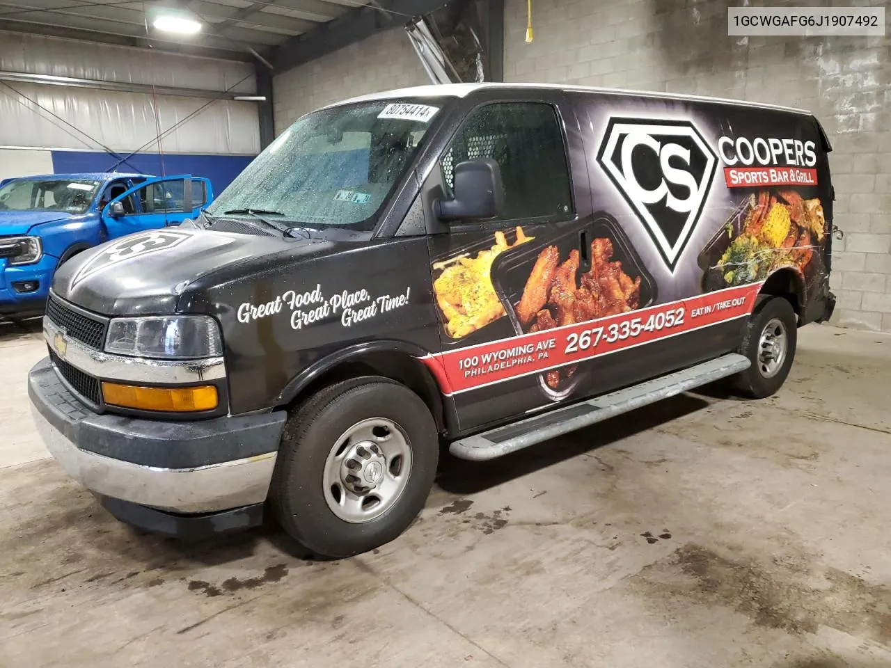 2018 Chevrolet Express G2500 VIN: 1GCWGAFG6J1907492 Lot: 80754414