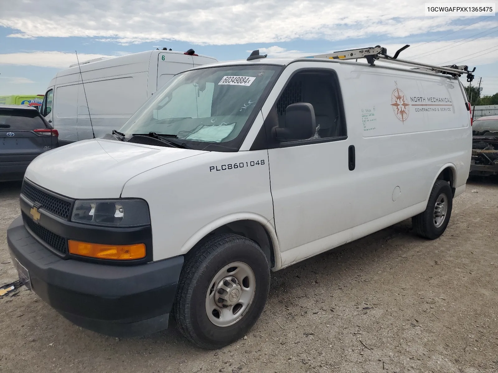 2019 Chevrolet Express G2500 VIN: 1GCWGAFPXK1365475 Lot: 60349884