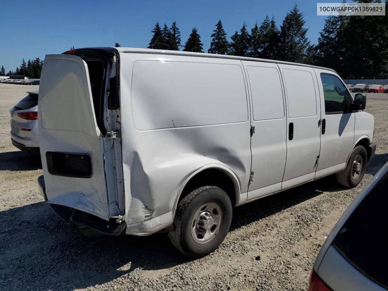 2019 Chevrolet Express G2500 VIN: 1GCWGAFP0K1359829 Lot: 63650954