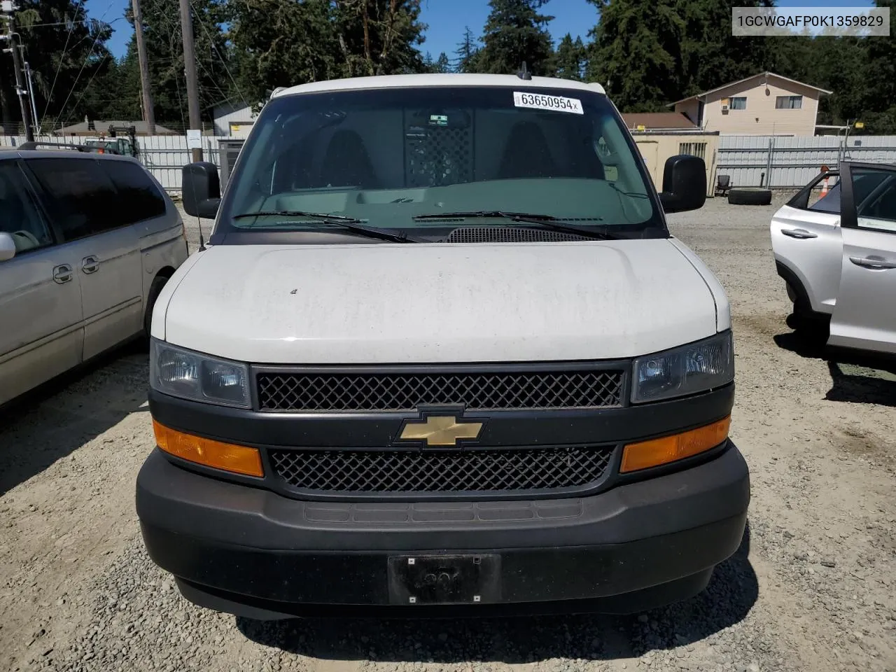 2019 Chevrolet Express G2500 VIN: 1GCWGAFP0K1359829 Lot: 63650954