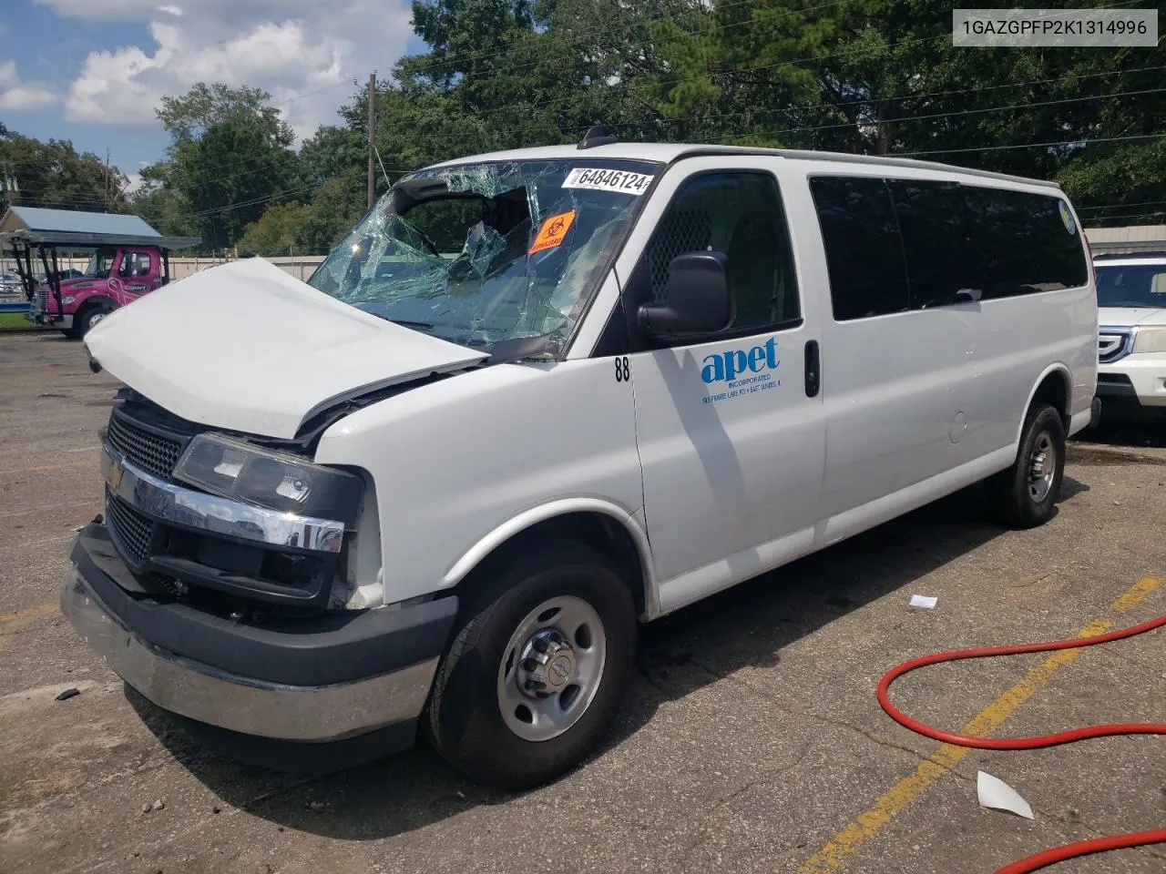 1GAZGPFP2K1314996 2019 Chevrolet Express G3500 Lt